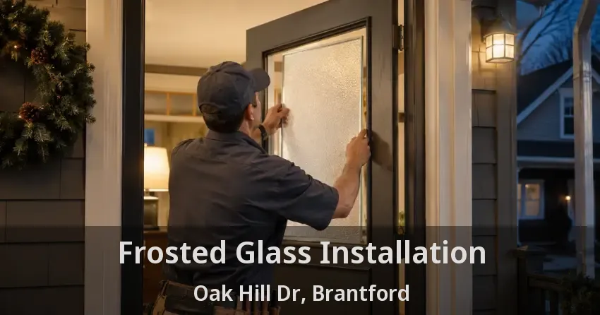 Frosted Glass Installation Oak Hill Dr, Brantford - ON