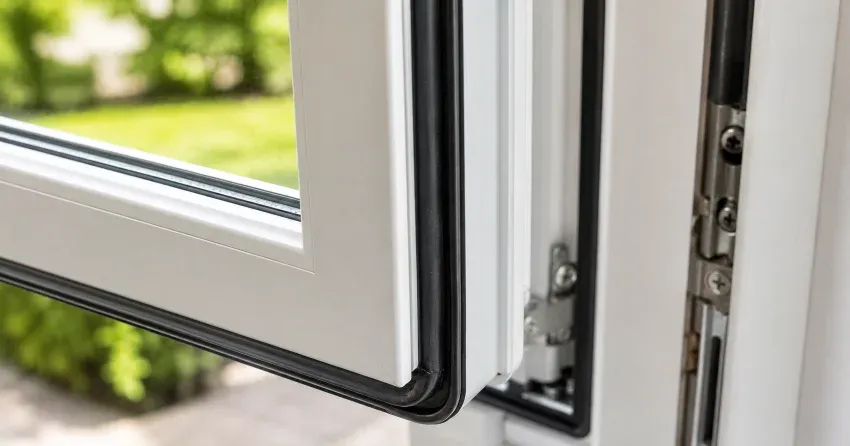 casement window cranked fully open in a Brantford home