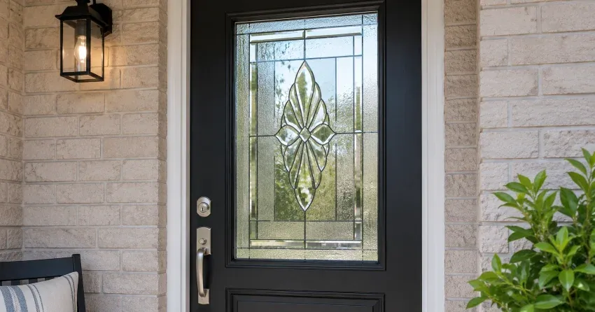 technician replacing a cracked decorative glass panel in Middleport-Onondaga, Brantford