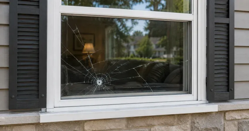technician measuring window opening for emergency glass replacement Tutela Heights, Brantford