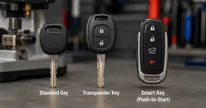 technician cutting a transponder ignition key in Fairview, Brantford