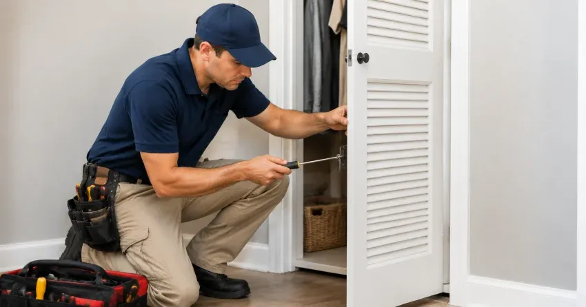 technician repairing doorbell button and wiring in Middleport-Onondaga, Brantford