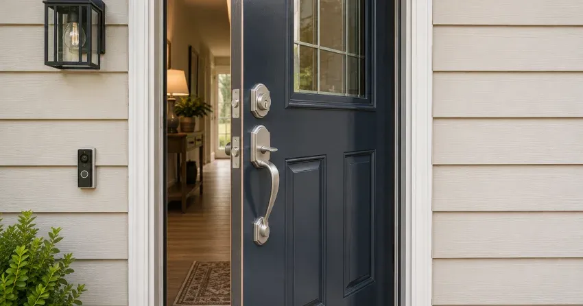 energy-efficient exterior door upgrade installation in McGuiness, Brantford