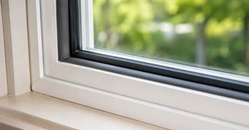 technician inspecting window weatherstripping for drafty window repair Braneida, Brantford