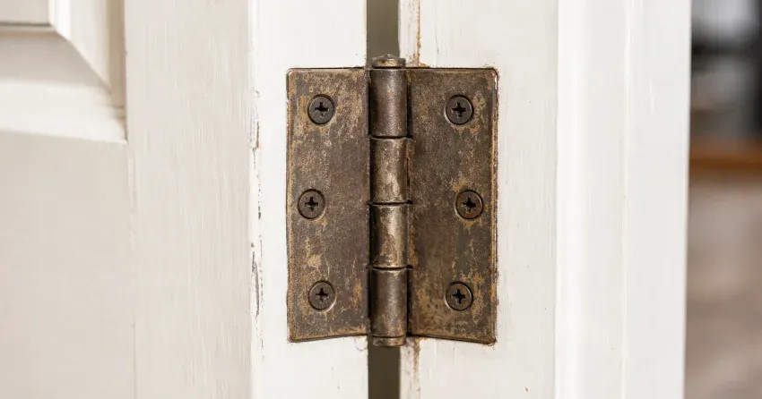 technician adjusting a sagging door hinge in Hillcrest, Brantford
